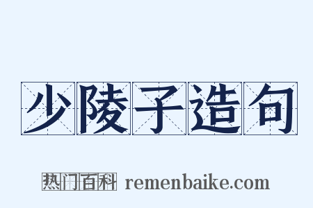 少陵子造句是什么意思的图片